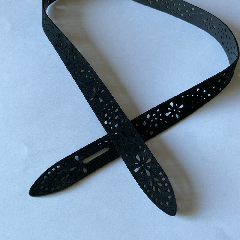 ISABEL MARANT LECCE CUTOUT SUEDE LEATHER WRAP BELT BLACK SIZE SMALL NWOT - Picture 9 of 14